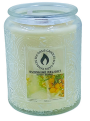 Sunshine Deluxe Luxe Candle with a sweet orange citrusy aroma.  You will love this fragrance everyday.